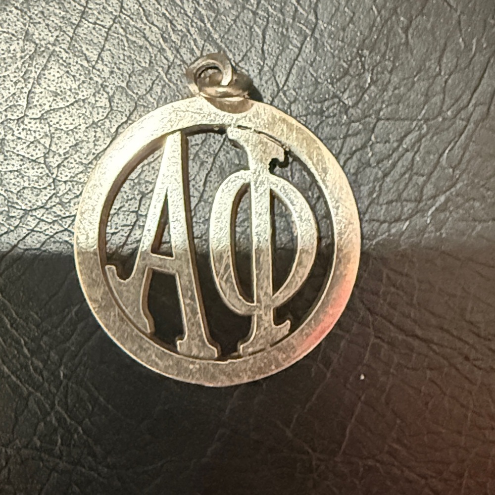 Sterling Silver Greek Letter Pendant- Alpha Phi